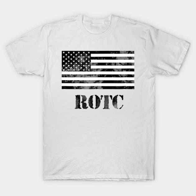 Military Rotc Faded Veteran Flag T-Shirt by StuSpenceart